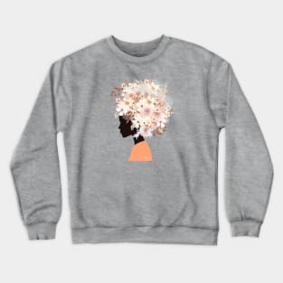 Black Woman in Flower Headdress Crewneck Sweatshirt